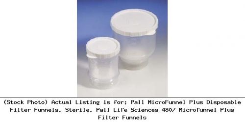 Pall MicroFunnel Plus Disposable Filter Funnels, Sterile, Pall Life : 4807