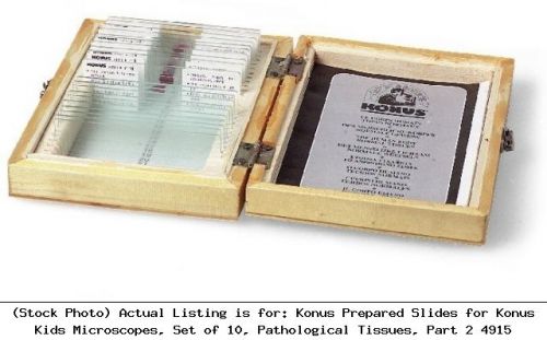 Konus prepared slides for konus kids microscopes, set of 10, pathological: 4915 for sale