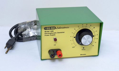 Bio-Rad Electrophoretic Destainer Power Supply Model 1200 Electrophoresis Tested