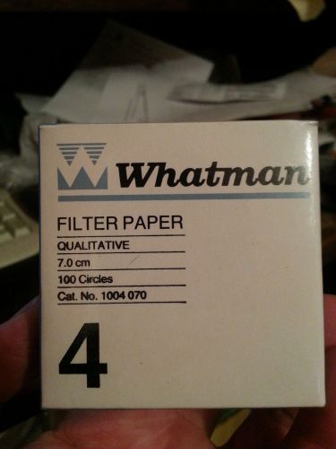 100 NEW 7cm Whatman #4 Buchner Filter Paper Circles - Qualitative Fast