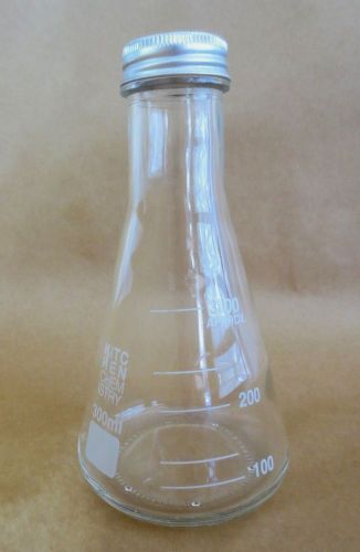 Kitchen Chemistry Vial Beaker with Screw On Lid 300 ml Glass Lab Experiments