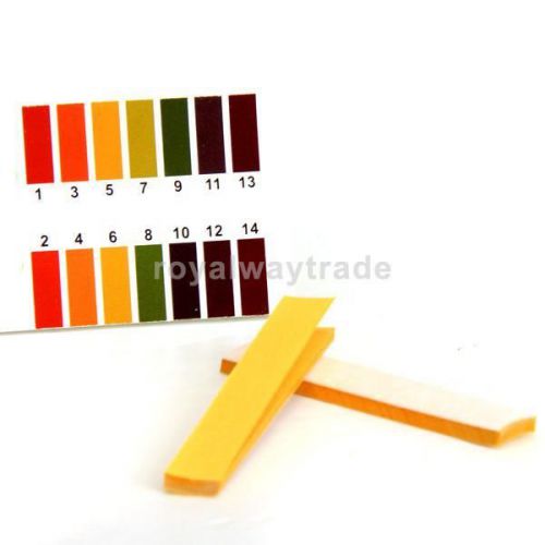Pack of 80 Strips PH 1-14 Universal Indicator Test Papers - 6 x 0.9cm