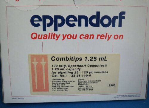Eppendorf 1.25mL Combitips # 2226110-0 (Qty 90)