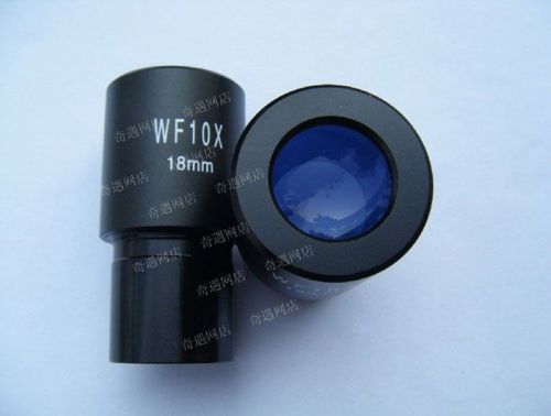 Pair of wf 10x /18mm eyepiece for biological microscope 23.2mm mounting size for sale