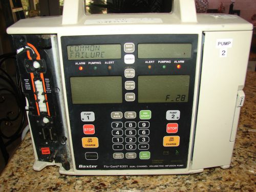 Baxter Flo-Gard 6301 Dual Channel  Volumetric Infusion Pump For Parts