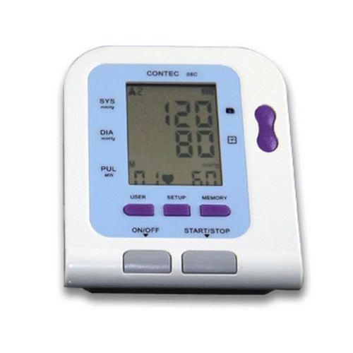 Contec08c digital blood pressure monitor medical grade + ac supply accessories for sale
