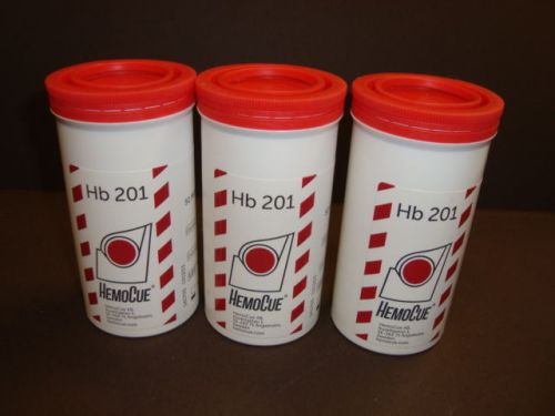 Hb201 HemoCue 150 Microcuvettes (3 New Sealed Bottles/Vials x 50)EXP: 2016/09