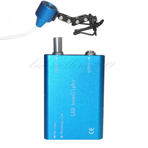 New Blue Head Light Lamp for Dental Surgical Medical Binocular Loupe New Clamp