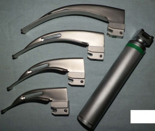 Macintosh Fiber Optic Laryngoscope Set, Free shipping