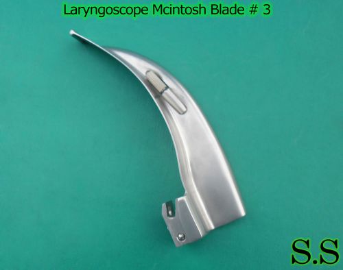 5 Pcs McIntosh Laryngoscope Blade No. 3 ENT Diagnostic Surgical Instruments