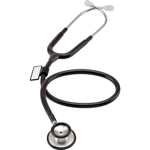 Mdf® acoustica deluxe lightweight dual head stethoscope - black euc for sale