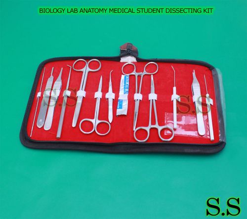 22 pcs biology lab anatomy medical student dissecting kit + scalpel blades #10 for sale