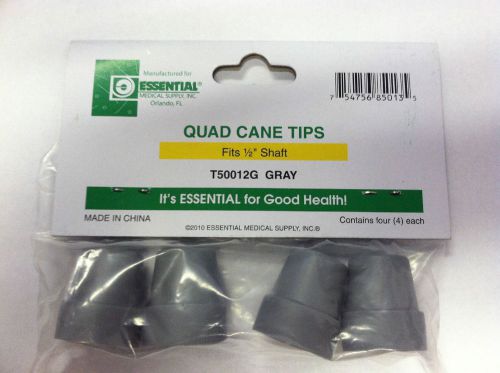 QUAD CANE TIPS (PACKAGE OF 4) by Essential - FITS 1/2&#034; SHAFT T50012g sm236463