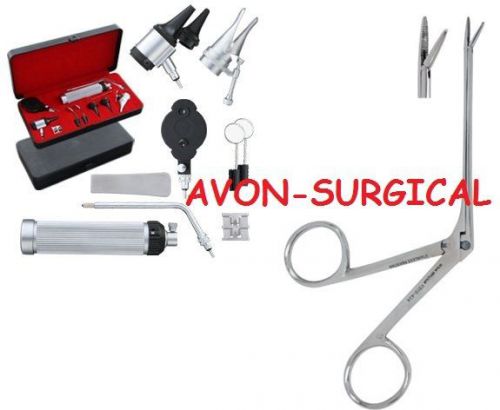 Brand new otoscope &amp; ophthalmoscope set ent surgical instrument+2 bulb &amp; 1 forcp for sale