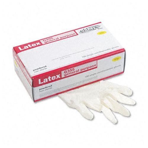 Boardwalk 355L Disposable General-purpose Natural Rubber Latex Gloves, Powdered,
