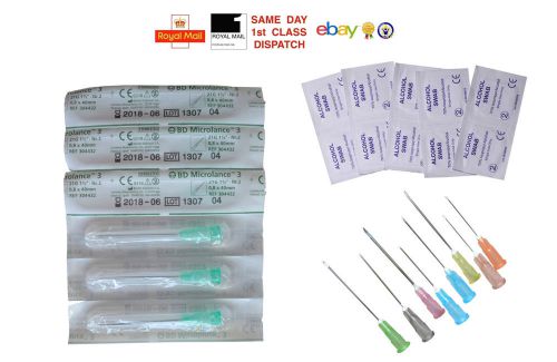 10 15 20 25 30 40 50 BD NEEDLES + SWABS 0.8x40 GREEN INK 23G BLUE FAST CHEAPEST