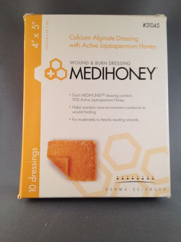 Derma Sciences MEDIHONEY Dressing 4x5 10/box #31045-NEW/UNUSED