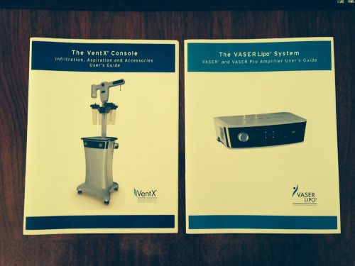 Vaser lipo ventx &amp; pro user&#039;s guides (nrmt) liposuction solta smartlipo for sale