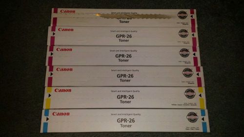 New Genuine Canon GPR-26 Toners 4-MAGENTA, 1-YELLOW, 1 CYAN