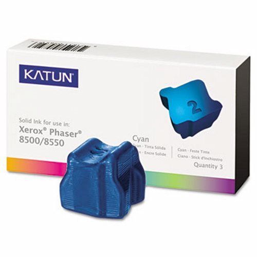 Katun KAT37983 Compatible, Solid Ink Stick, 3,000 Yield, 3/Box, Cyan (KAT37983)
