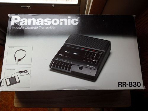 Panasonic Standard Cassette Transcriber RR-830 Headset/Footpaddle with Box Mint