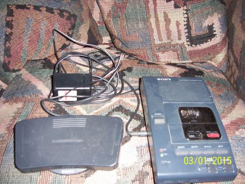 Sony Microcassette Transcriber M-2000 w/AC Adapter and foot pedal tested works