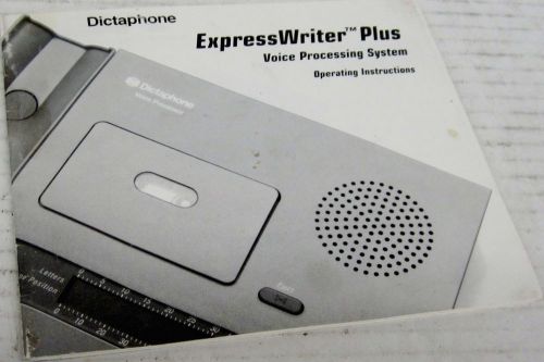 DICTAPHONE MANUAL FOR EXPRESSWRITER PLUS VOICE PROCESSING SYSTEM, 1750 2750 375