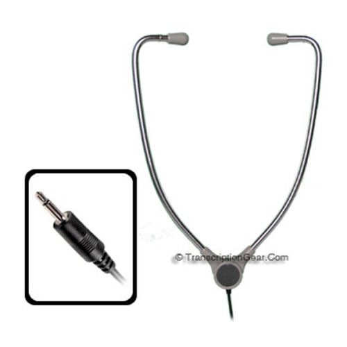 Aluminum Hinged Stethoscope Style Headset with 10&#039; Cord AL-60L