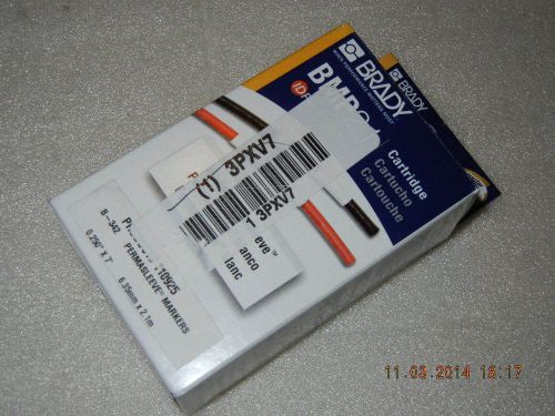 Brady BMP 21 Cartridge, Black on White, Permasleeve Markers, #110925, NEW