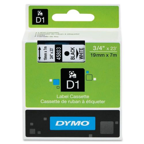 Genuine Dymo 45803 Blk/Wht 3/4&#034; Tape D1 Authorized Dealer