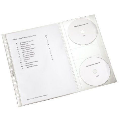 Leitz Combo Project Pocket Polypropylene 2 CD Side-pockets A4 Clear Ref 47613003