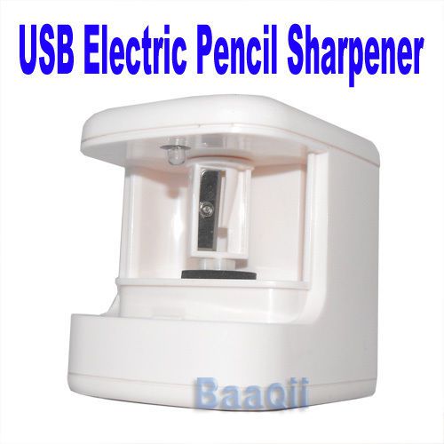 USB Electric LED Flashing Pencil sharpener Desktop Gadget for Home Child HM