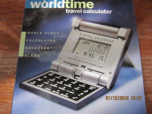 World time travel alarm clock calendar calculator timer for sale