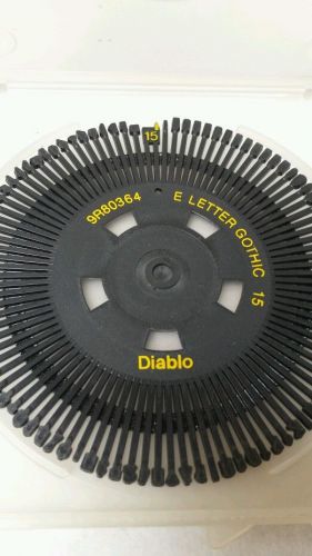 Diablo 9R80364 Letter Gothic 15 Printwheel - Hard To Find Typewriter Supplies