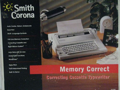 Smith Corona Memory Correcting Cassette Typewriter Good Condition With Box