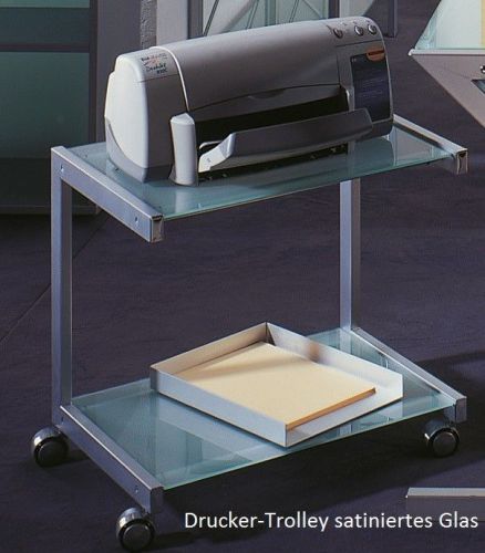Drucker trolley in chrom klarglas oder satiniert zeolith reinhard for sale