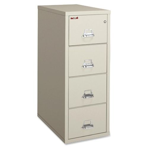 Four-Drawer Vertical File, 17-3/4 x 31-9/16, UL 350? for Fire, Letter, Parchment