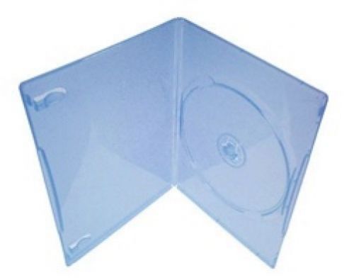 SLIM Clear Blue Color Single DVD Cases 7MM