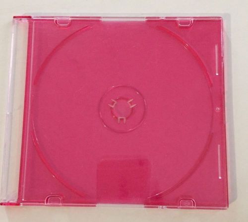 25 SLIM (5MM) CD/DVD JEWEL CASES – RED (Will combine shipping on multiples)