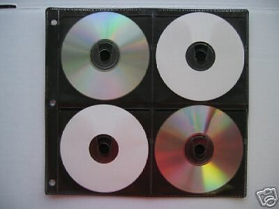 25 black 8 disc cd dvd binding binder sleeve  sf005blk for sale