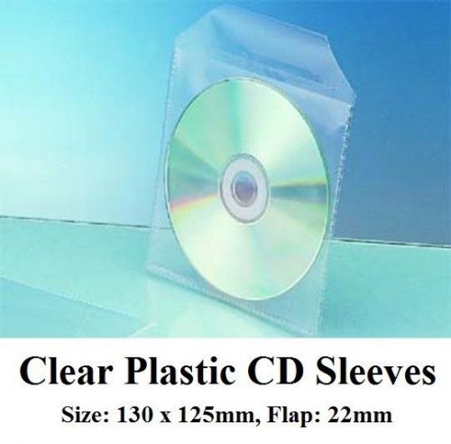500pcs Clear Plastic CD Sleeves, Free Shipping
