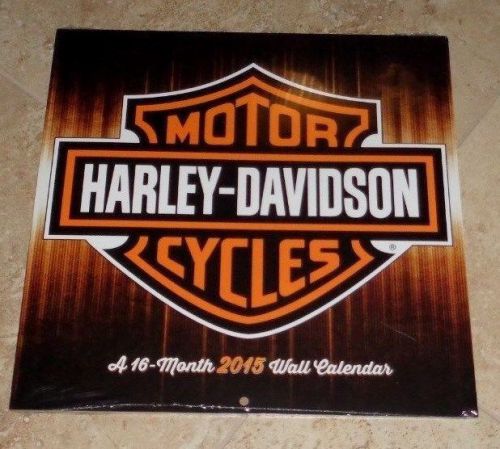 New Sealed Harley Davidson 2015 Wall Calendar Motorcycle Calendar