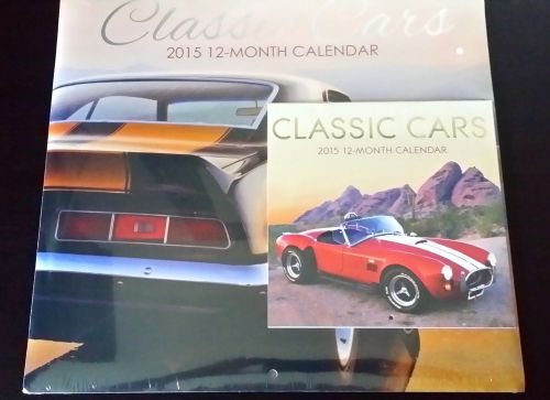 2015 CLASSIC CARS 12 MONTH CALENDAR THAT COMES WITH FULL AND MINI CALENDAR