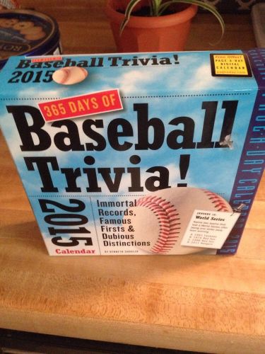 365 Days of Baseball Trivia 2015 Calendar page a day Free Shipping New!