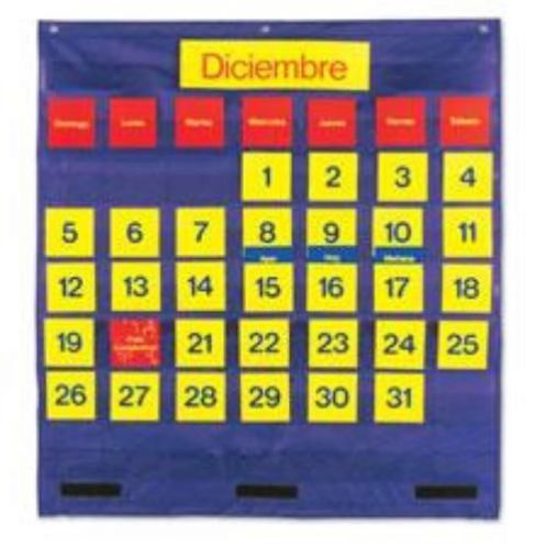 Learning Resources Monthly Calendar Pocket Chart (English/Spanish)