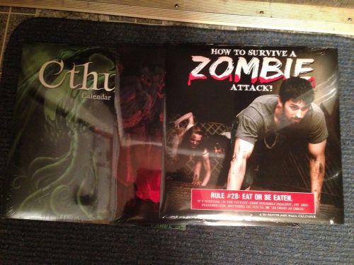 2 Zombie Art Calendars 2015  +Cthulhu