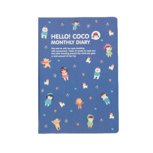 2015 Hello Coco Monthly Diary With Cover - Navy / Yearly Planner / Scheduler