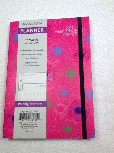 2015 Weekly/Monthly COLORFUL PINK Planner * Avalon brand