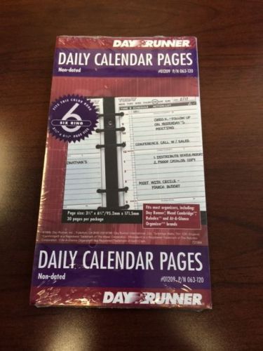 Dayrunner Daily Calendar Pages - Non-dated #01209