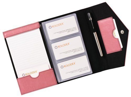 NEW Rolodex Envelope Pink Ribbon Card Case  72 Card Capacity (1734452)